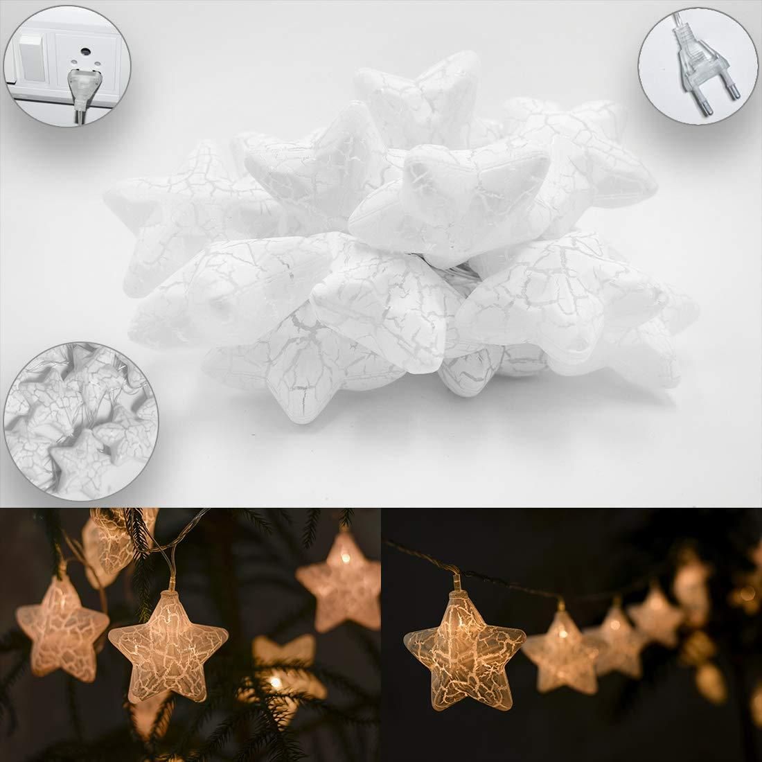 Big Star Shape Crystal LED String Lights - Elegant Ambient Décor for Modern Spaces