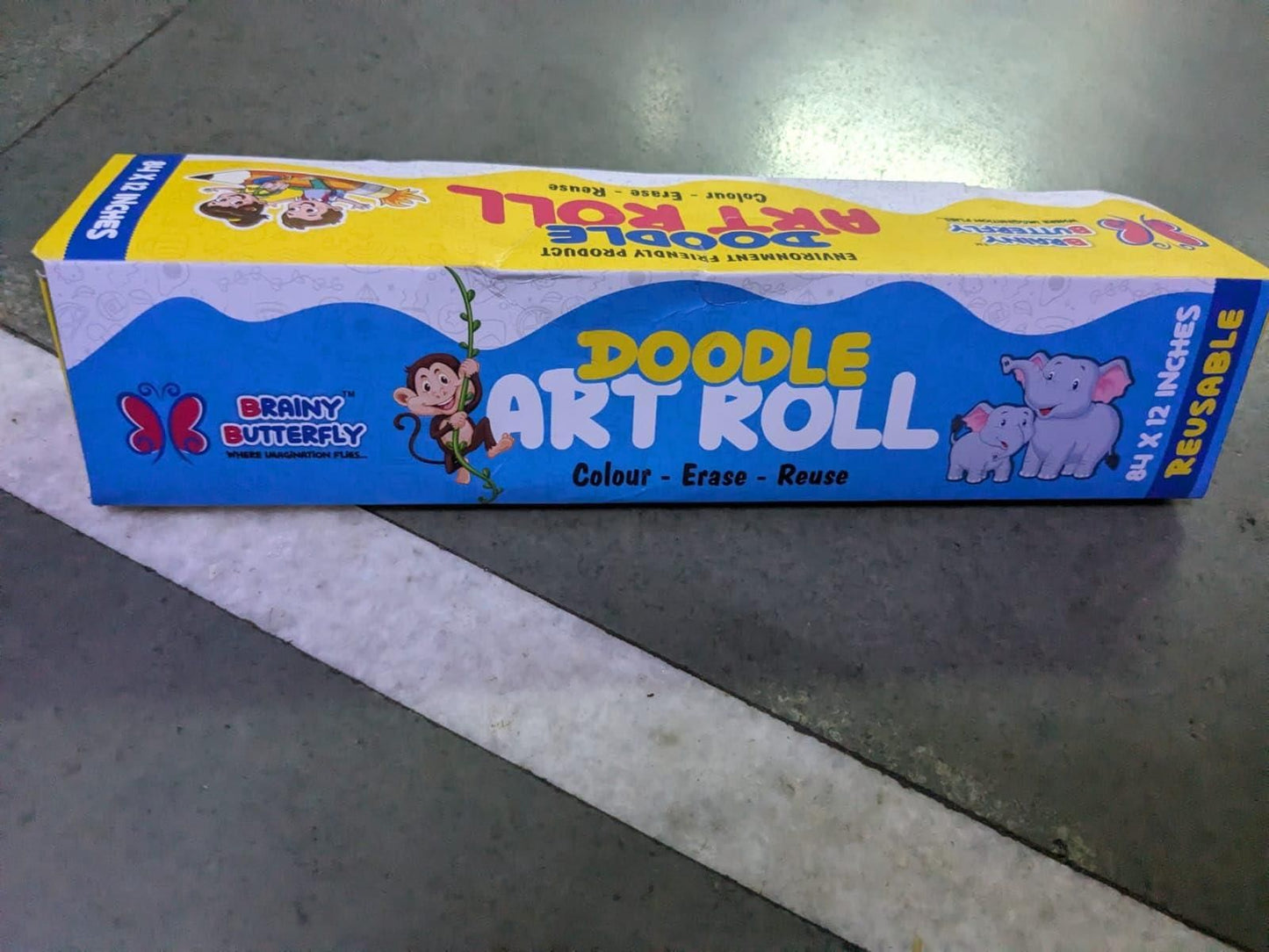 Reusable 7ft Doodle Art Roll | Bird-Themed DIY Kit for Kids | Eco-Friendly