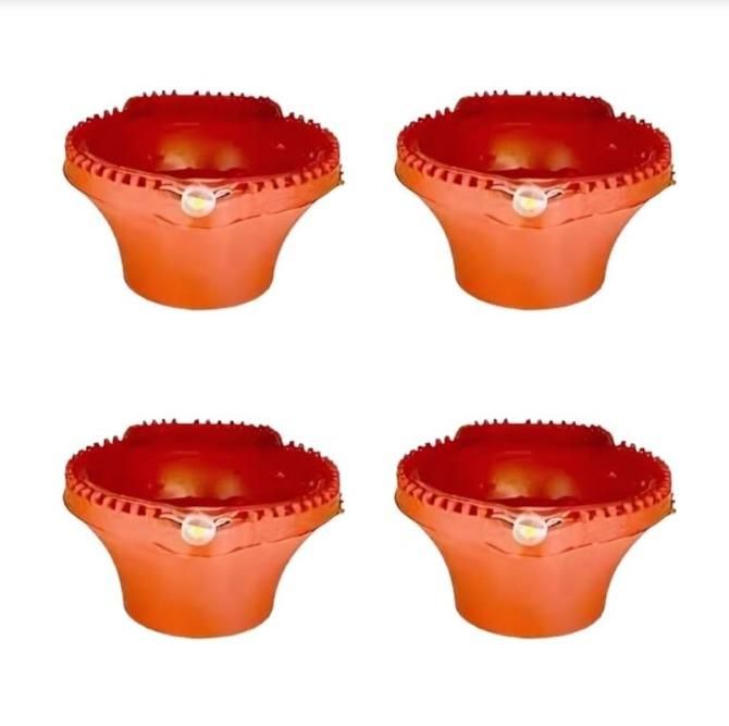 Water Sensor Shivling + 4 Diya (L16) – Safe & Innovative Puja Decor