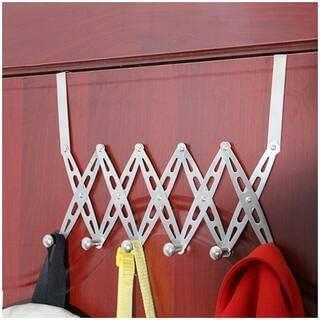 Sturdy Alloy Steel Door Hooks – 6-Hook Clothes Hanger, No-Drill Install