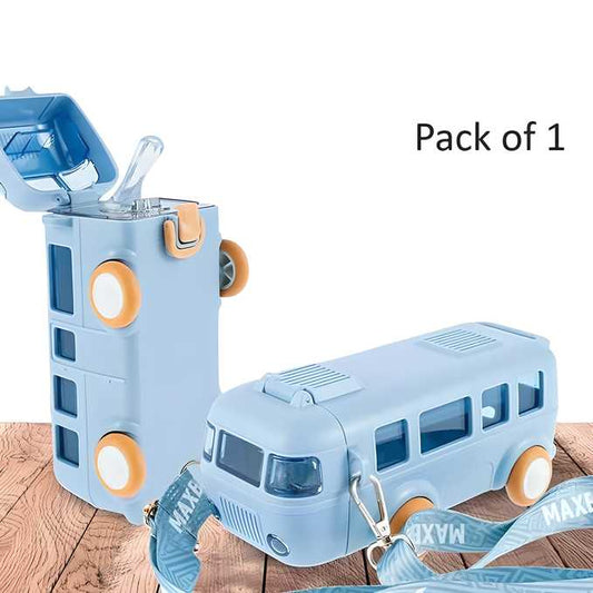 Kids Water Bottle with Strap, Sipper & Straw – Leakproof & BPA Free