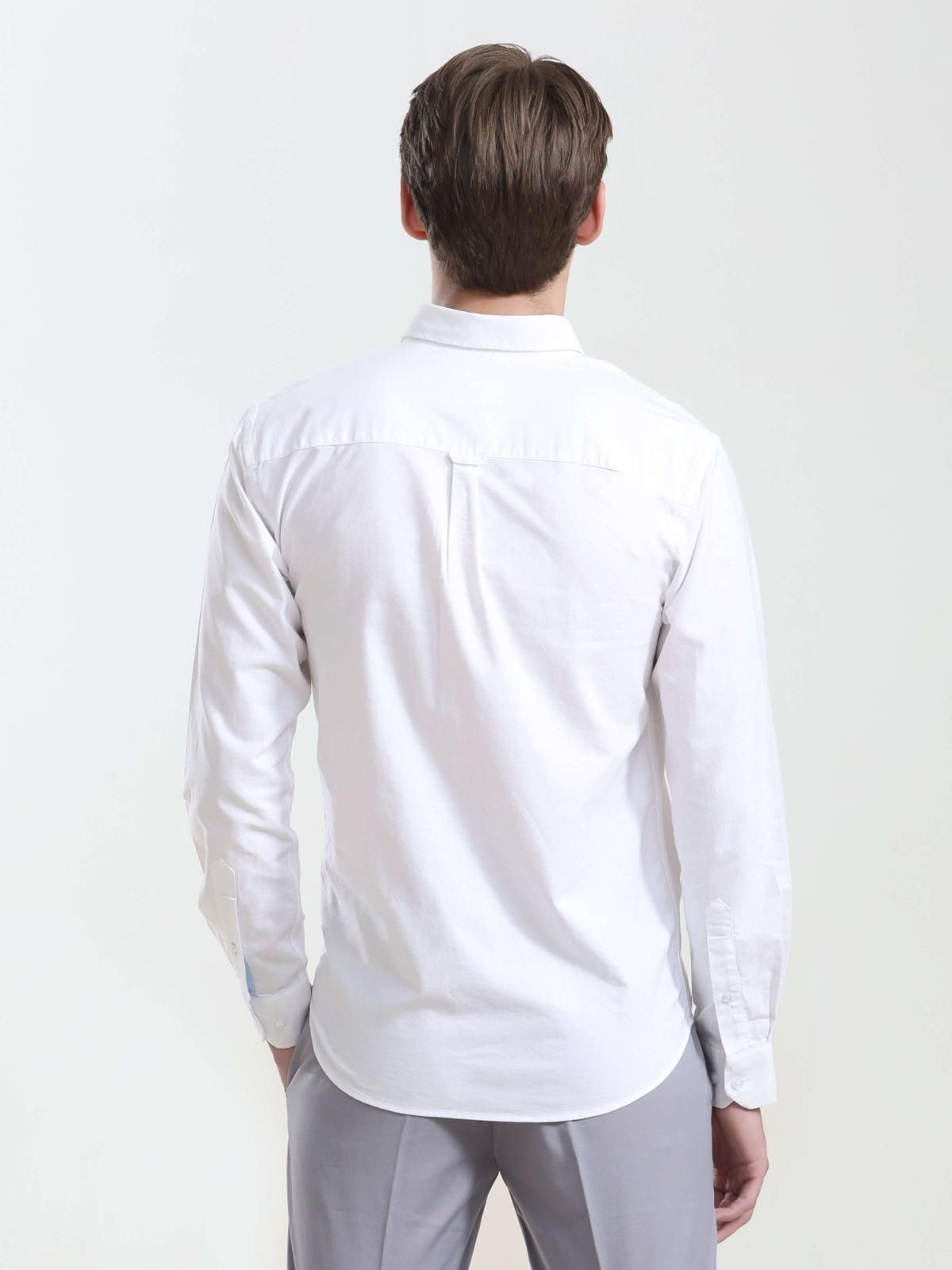 Men’s Anti-Stain & Anti-Odor Luxury White Cotton Shirt | Stay Fresh & Crisp