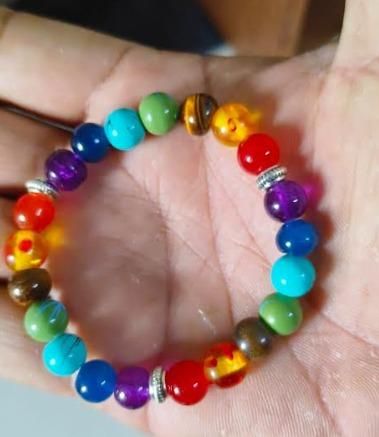 Classic 7 Beads Bracelet Natural Agates Bracelets Jewelry(Pack Of 2) - noQMall