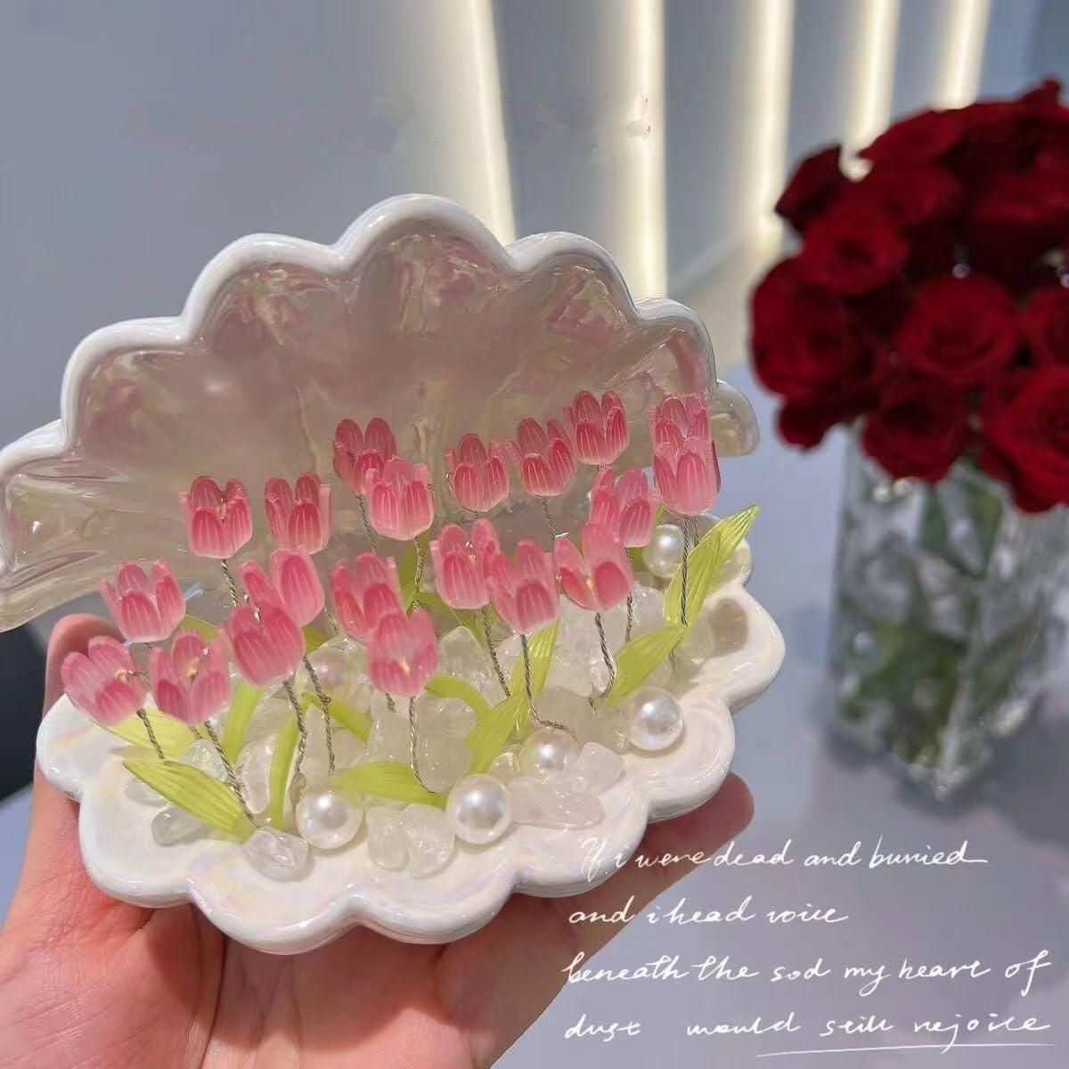 Tulip Night Light Flower Lamp - Soothing Shell Light Decor