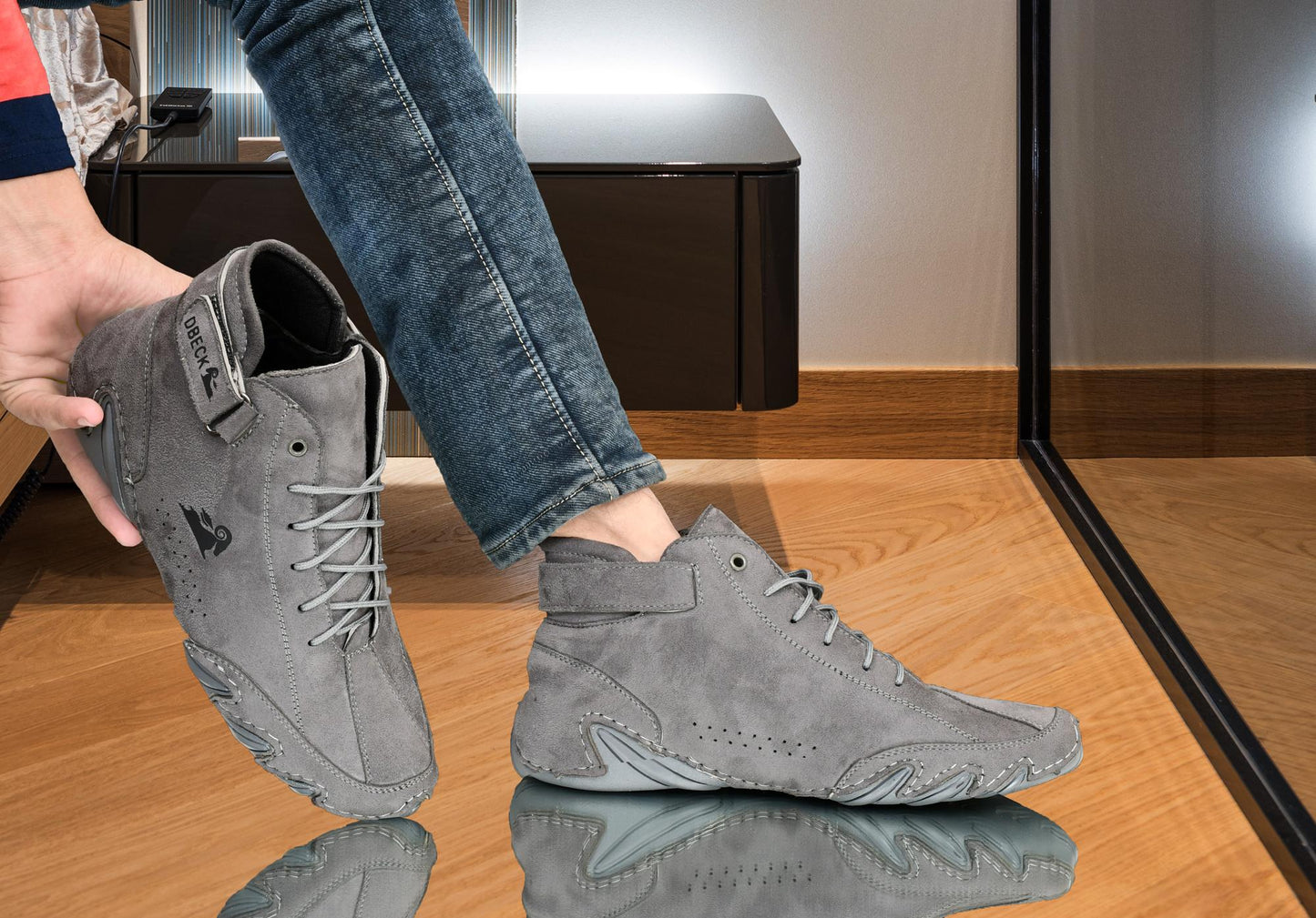 Men’s Grey Suede Casual Shoes – Style Meets Everyday Comfort