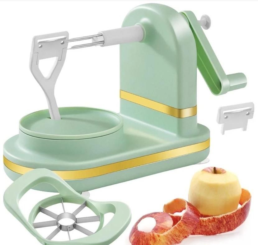 Multi Purpose Fruit Peeler with Suction Cups - Anti-Oil, Hand Cranked