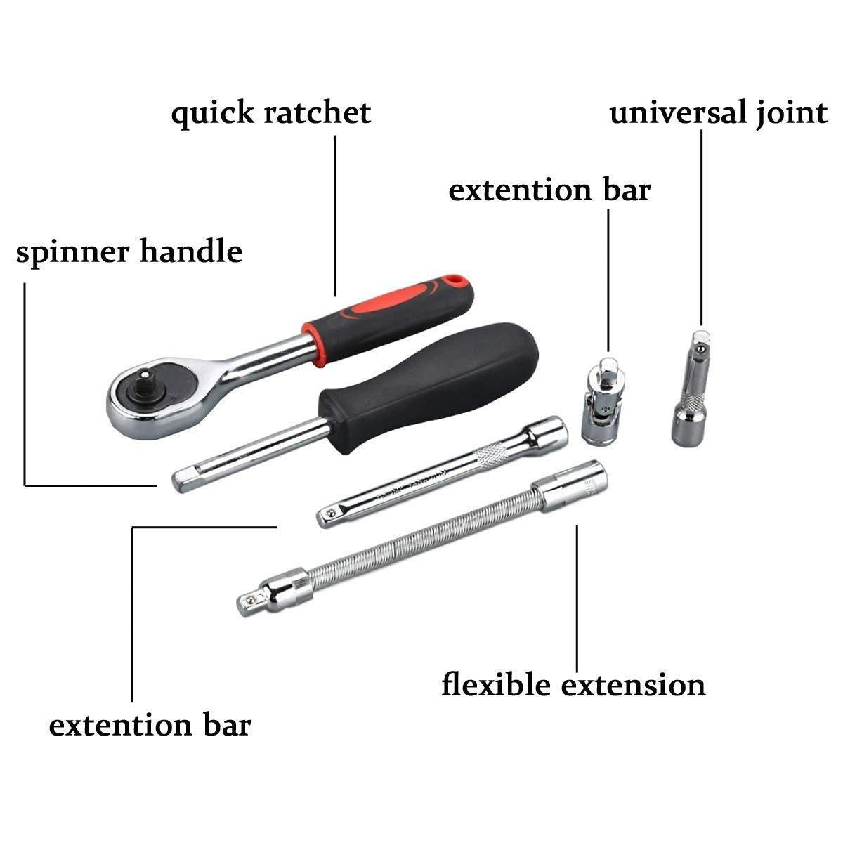 46-in-1 Multi-Purpose Combination Socket Tool Kit for DIY & Repair