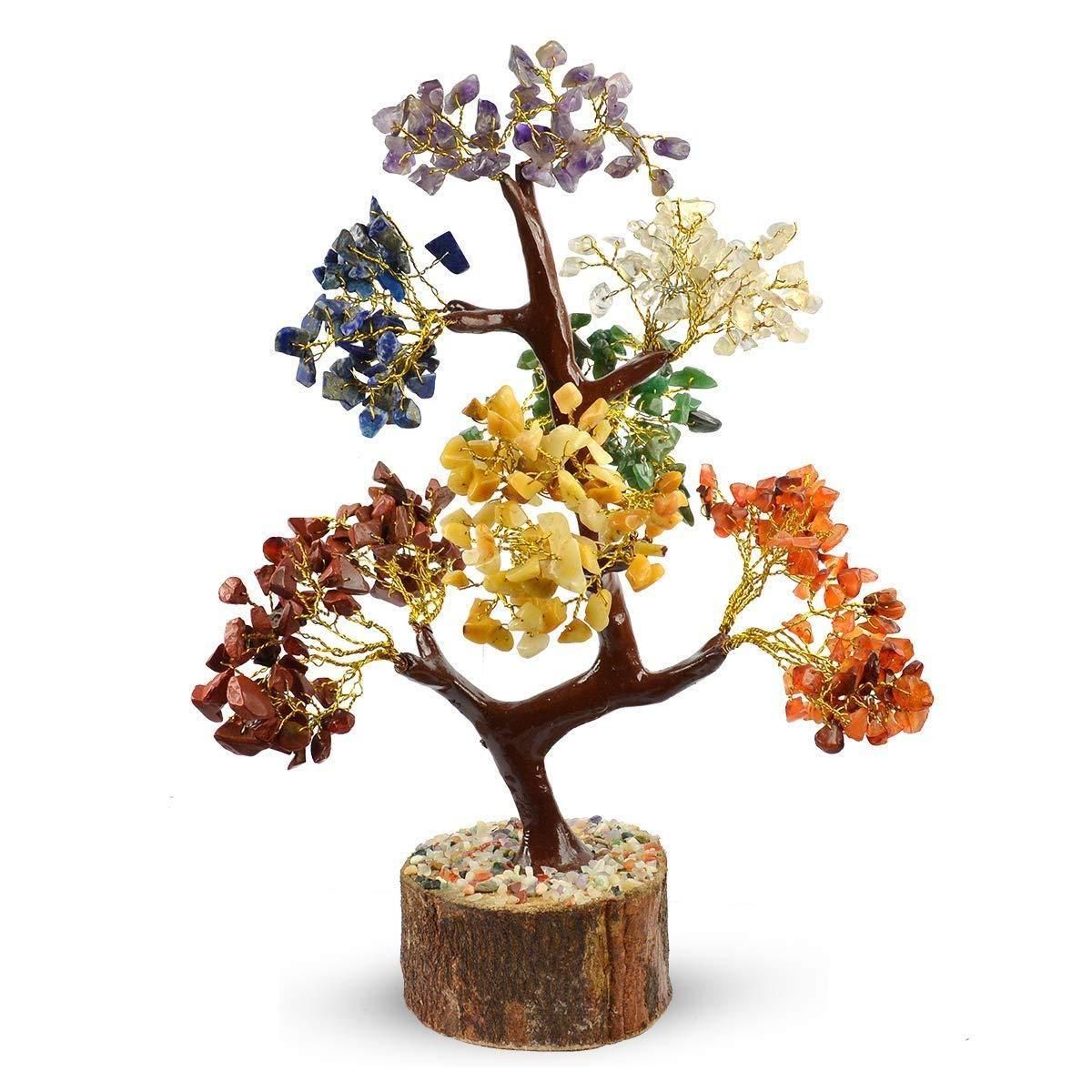 7 Chakra Natural Gemstone Crystal Tree - Healing Energy around you