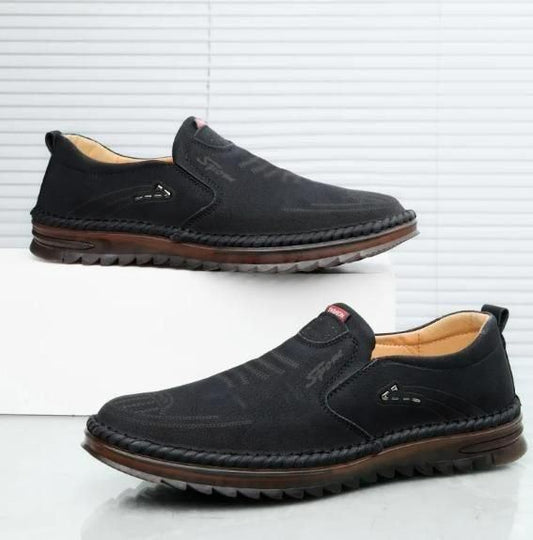 Men's Leather Shoes - Classic Black Style for Every Occasion