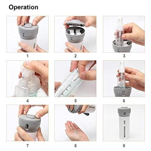 4-in-1 Smart Travel Bottles Set – Reusable Cosmetic Containers for Easy Travel
