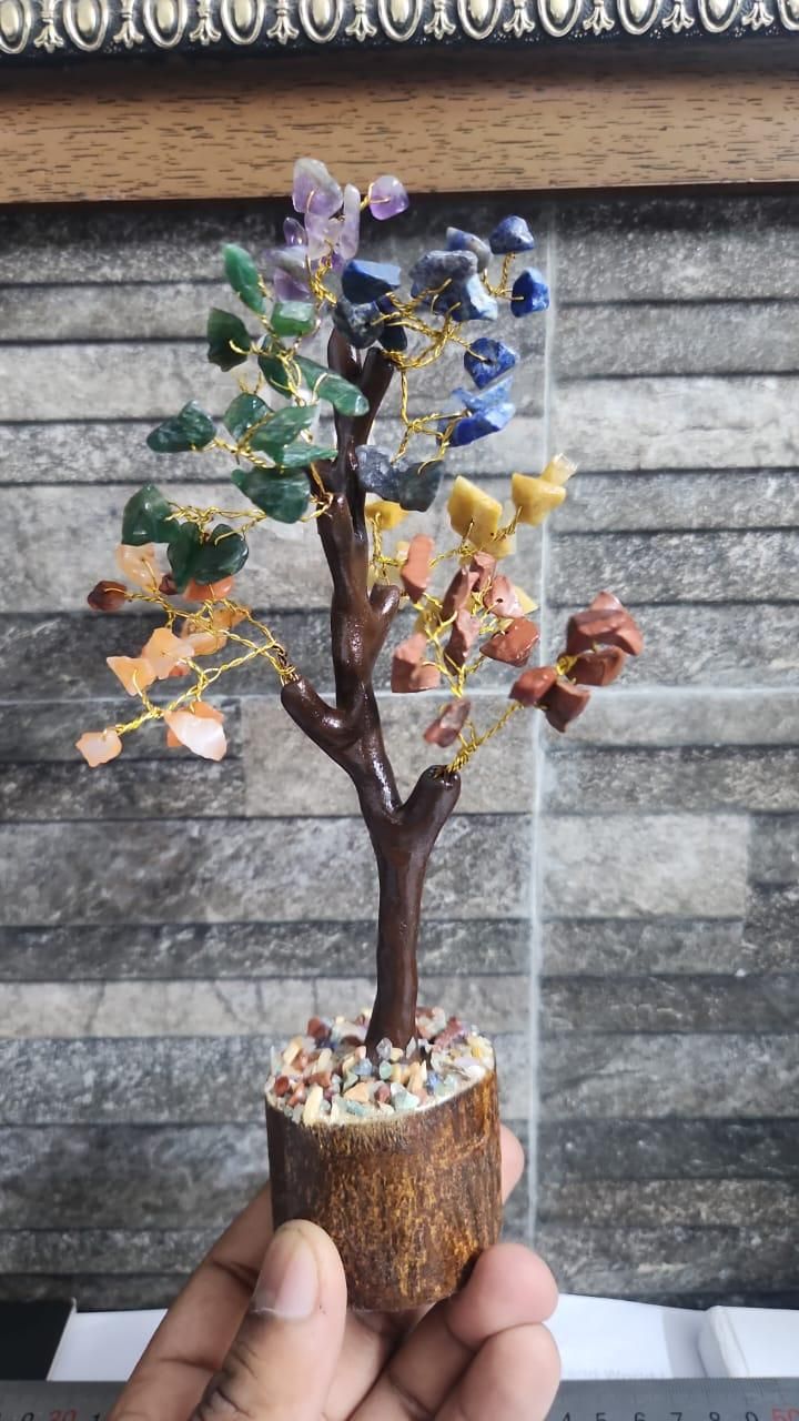 7 Chakra Natural Gemstone Crystal Tree - Healing Energy around you