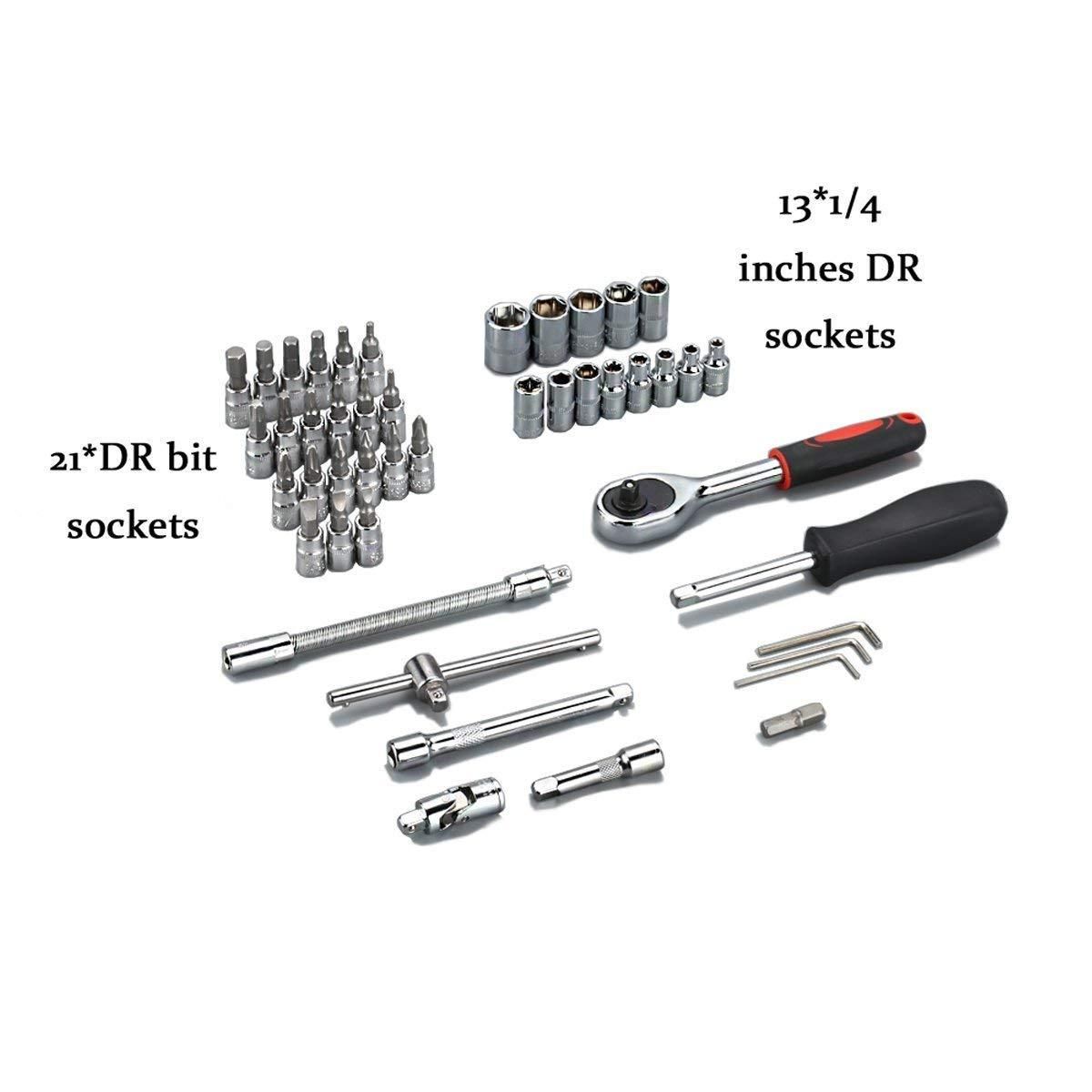 46-in-1 Multi-Purpose Combination Socket Tool Kit for DIY & Repair