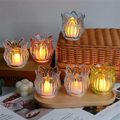 Lotus LED Tealight Oil Lamp Diya for Positive Energy & Décor