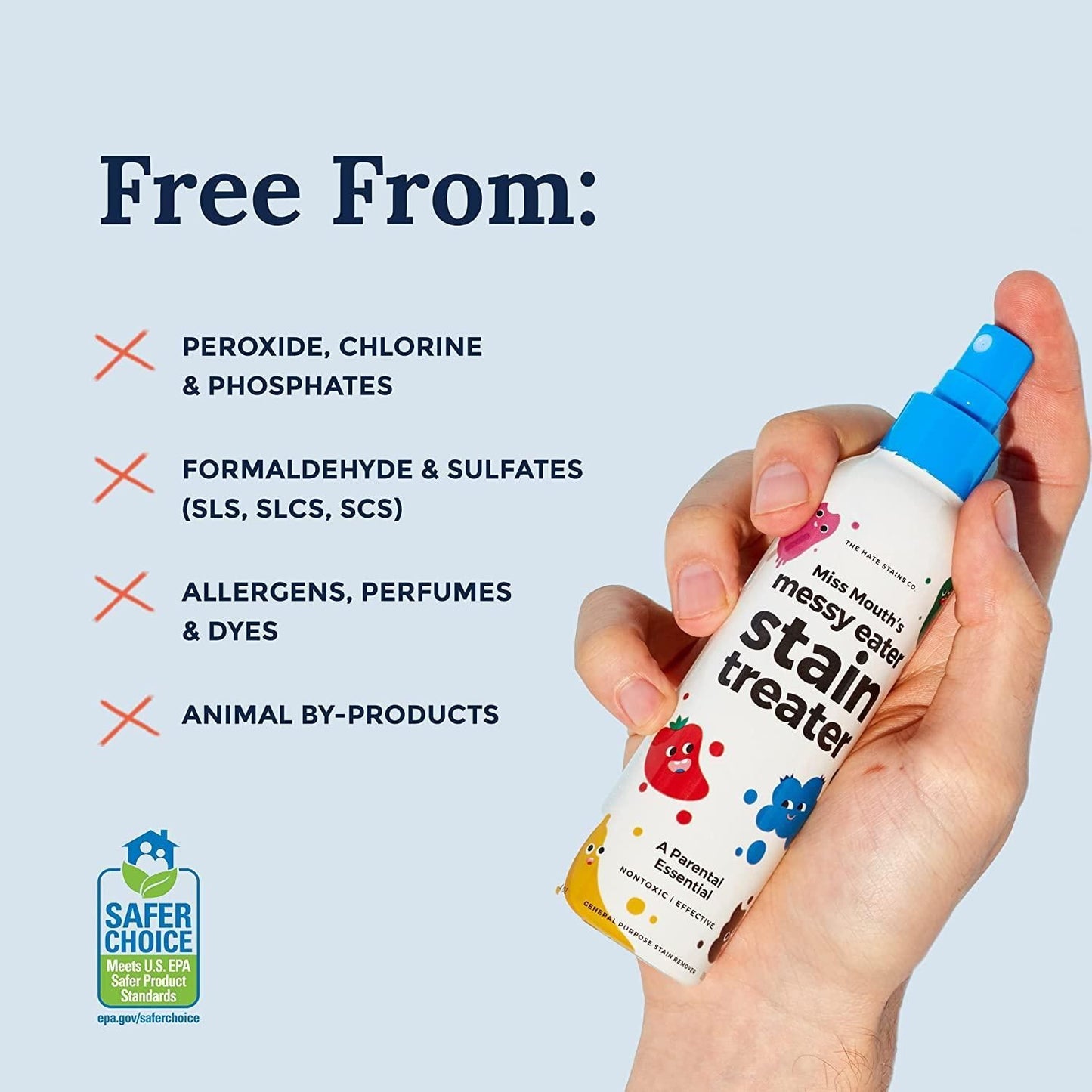 Miss Mouth's Messy Eater Stain Treater Spray - Pack of 2, 120ml Each