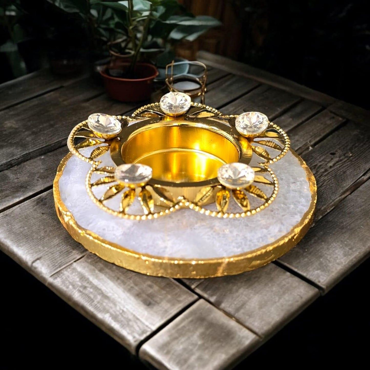 Divine Stylish Stone Diya for Pooja, Decor & Gifting