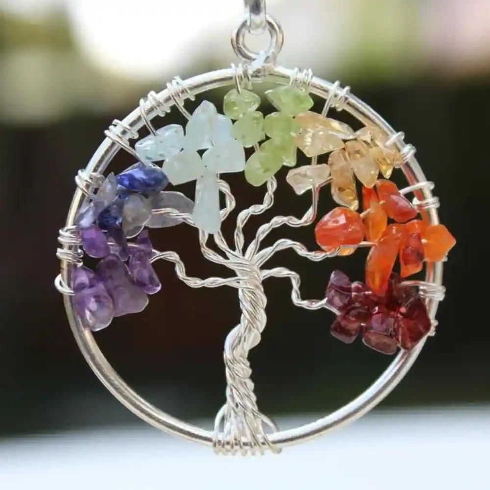 Tree of Life with 7 Chakra Pendant for Expansion of Consciousness