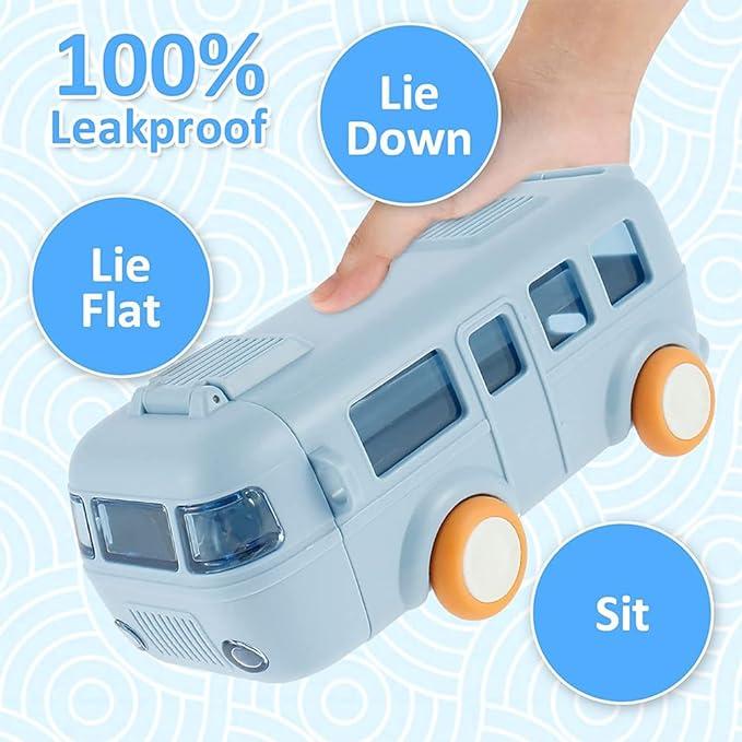 Kids Water Bottle with Strap, Sipper & Straw – Leakproof & BPA Free