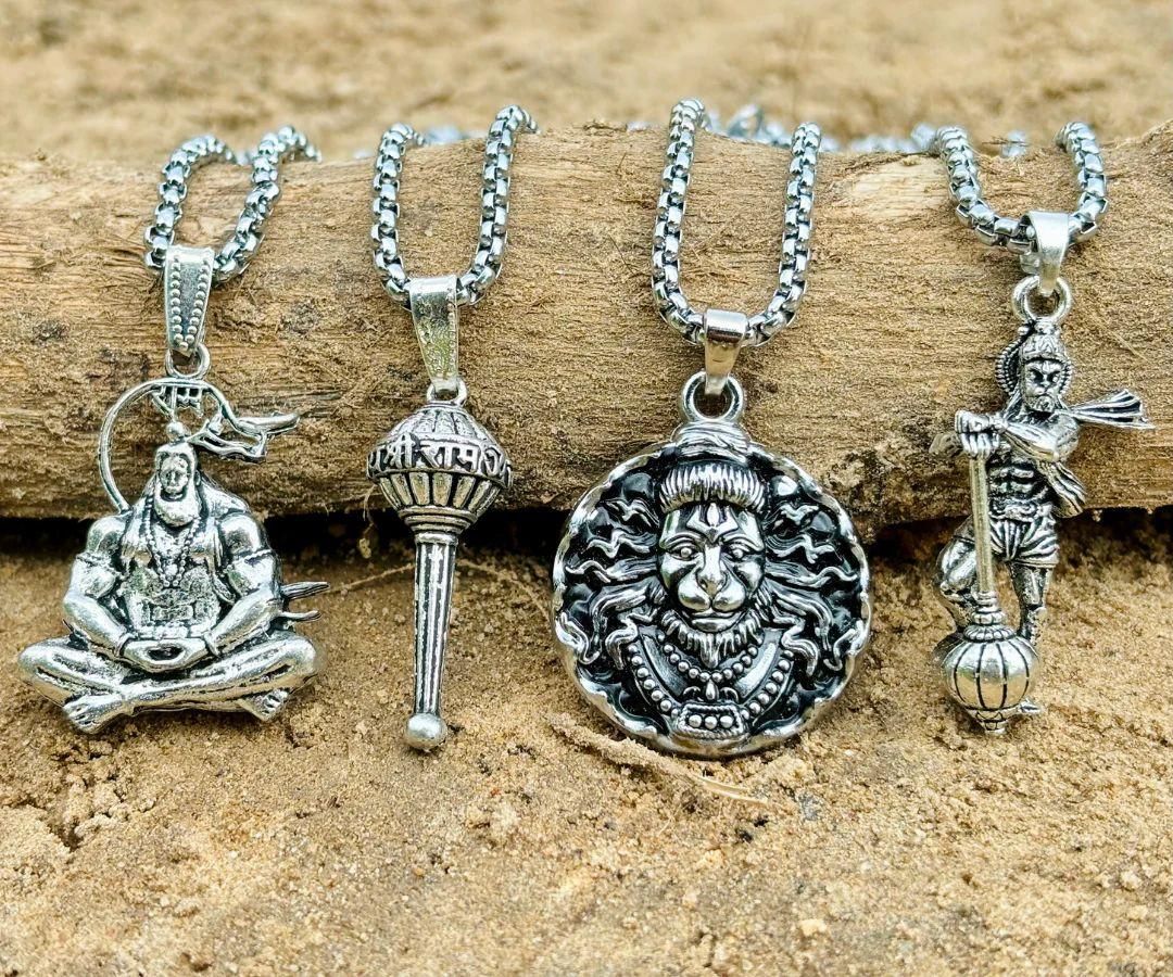 Lord Hanuman Chain with Pendant – Pack of 4 Divine Blessings