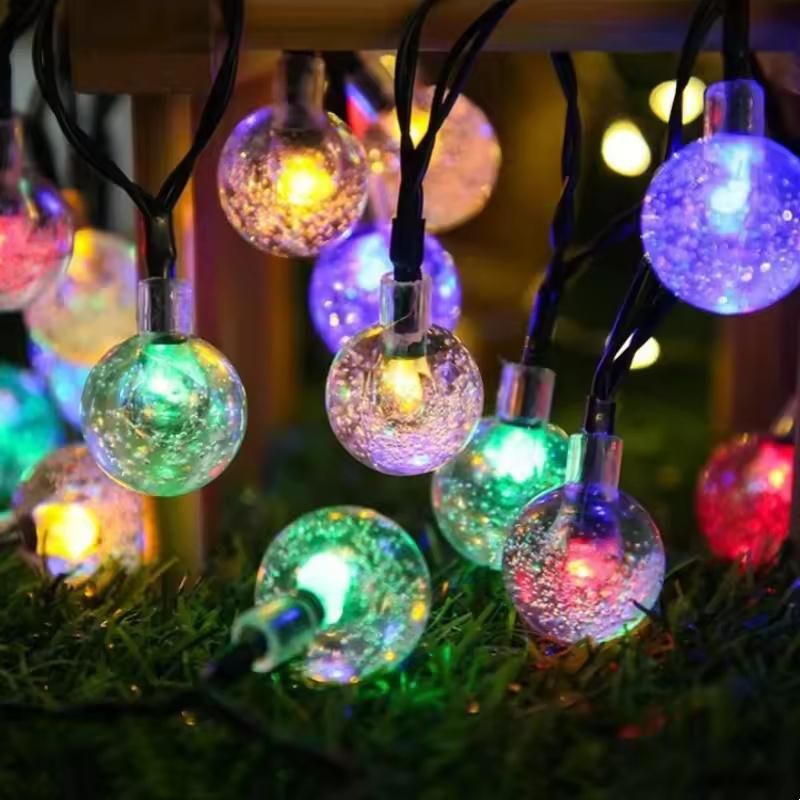 Multicolor LED Crystal Bubble Ball String Fairy Lights – 3M