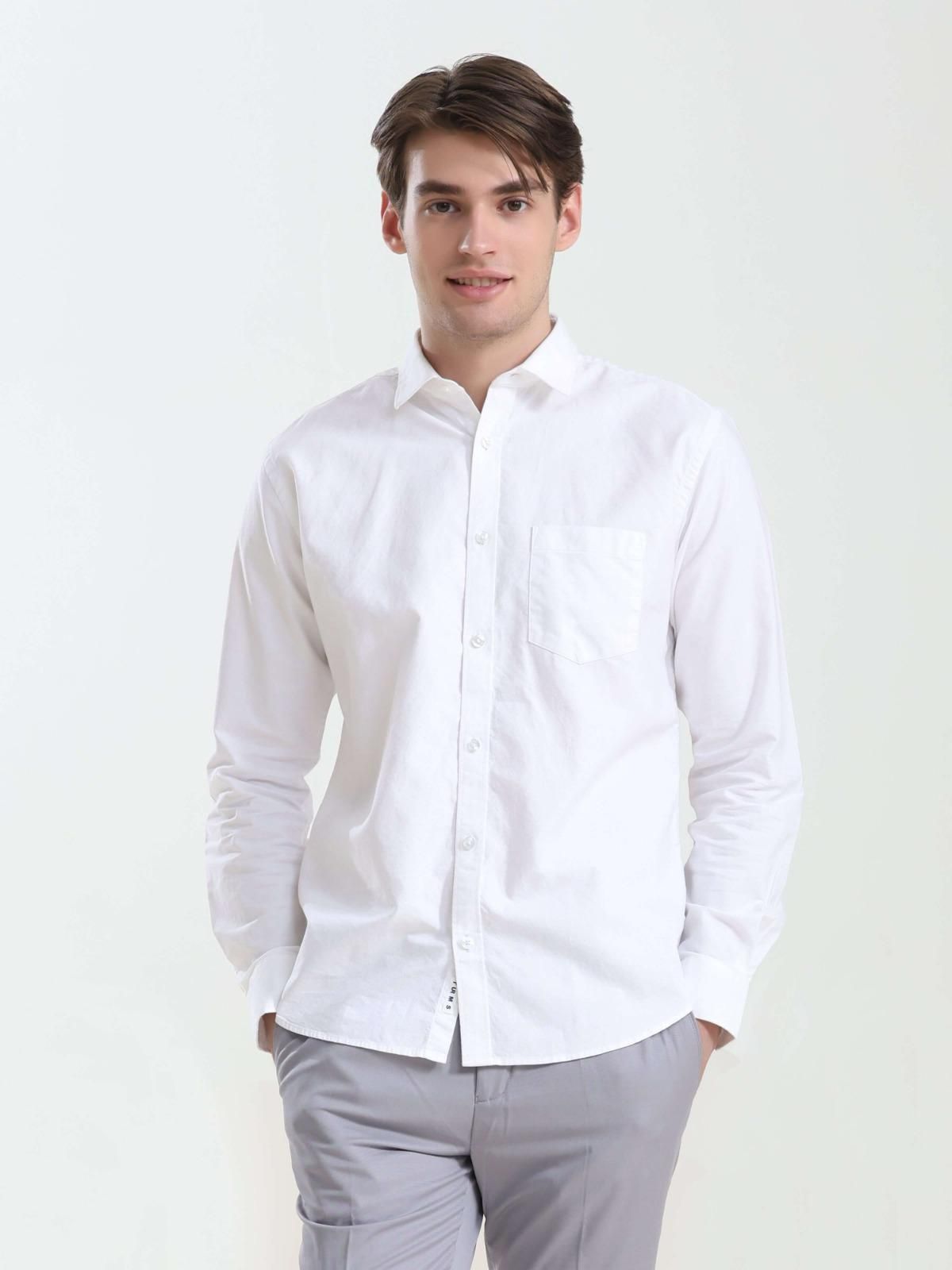 Men’s Anti-Stain & Anti-Odor Luxury White Cotton Shirt | Stay Fresh & Crisp