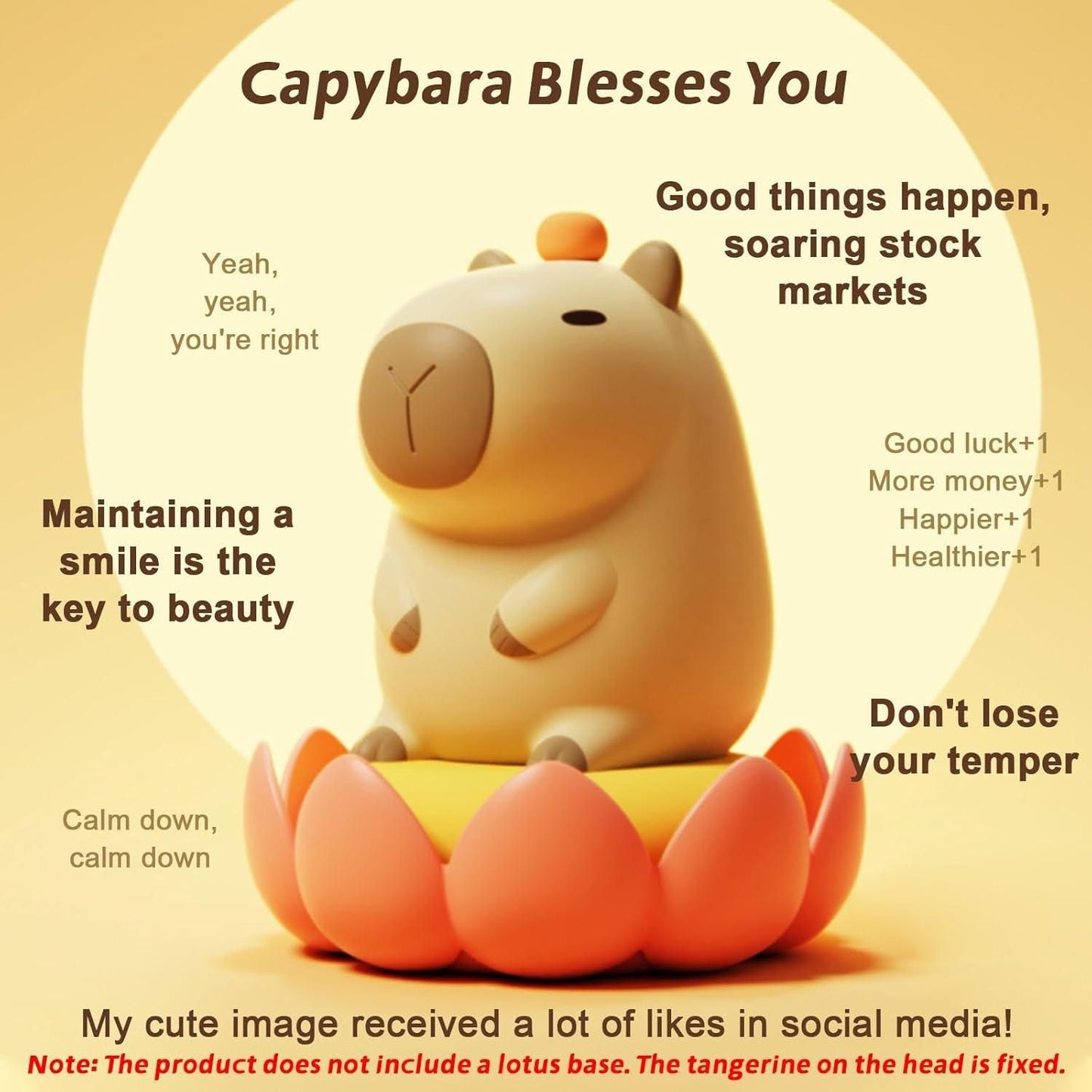 Cute Capybara Night Light - LED Squishy Nursery Lamp