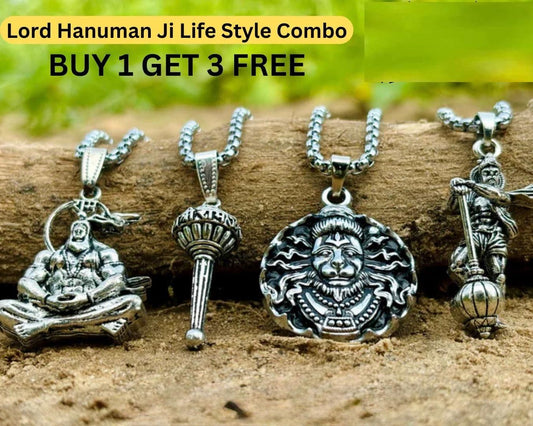 Lord Hanuman Chain with Pendant – Pack of 4 Divine Blessings