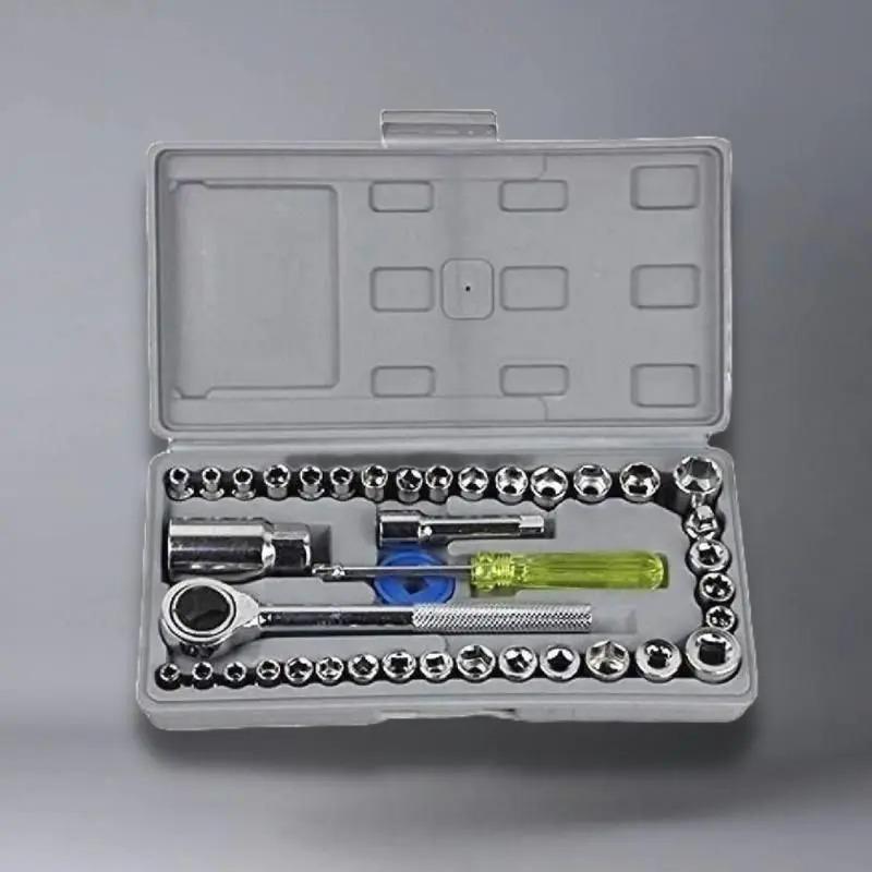 Multipurpose 40-in-1 Screwdriver Socket & Bit Tool Kit - Versatile Repair Set