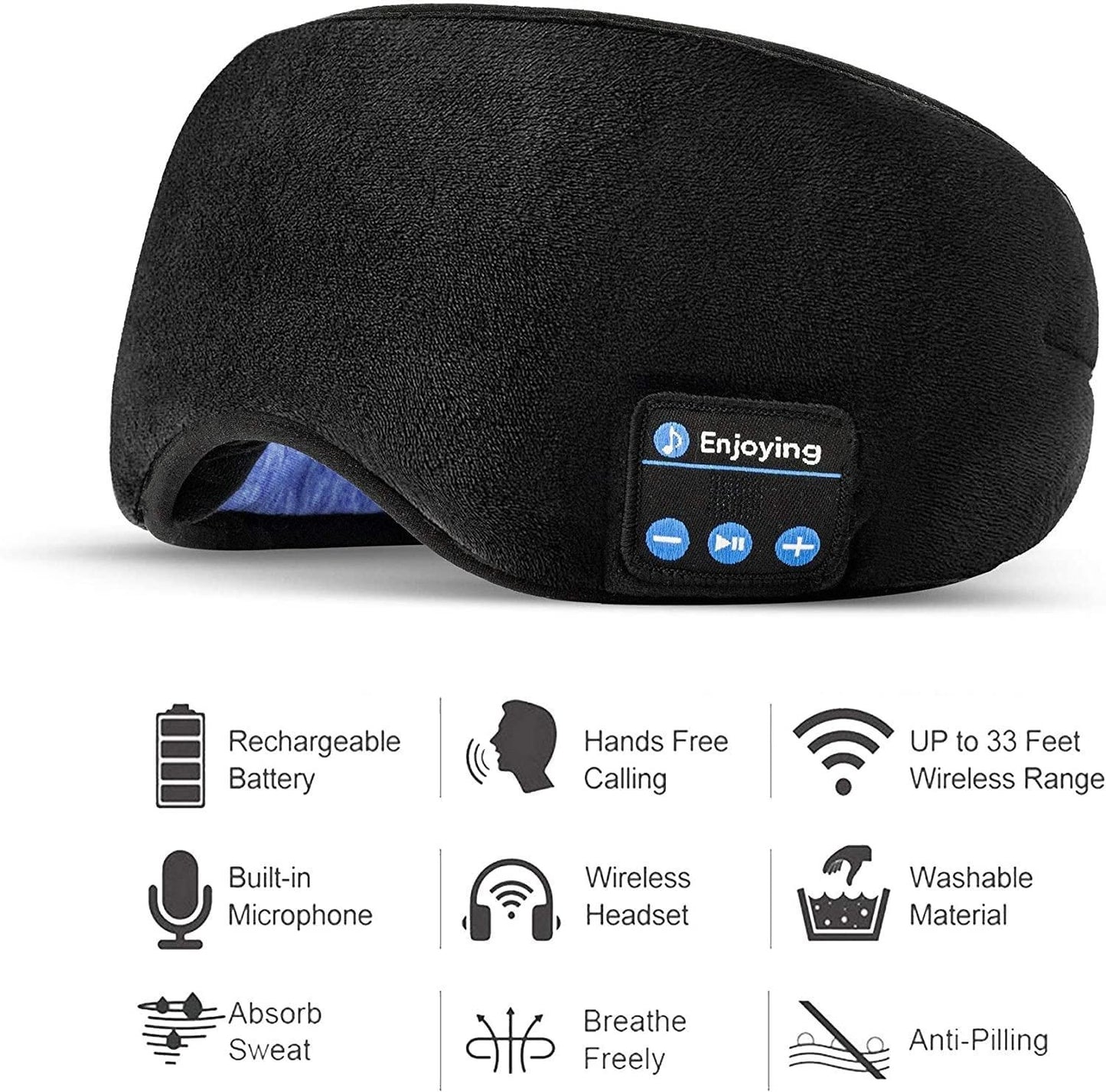 Wireless Bluetooth Eye Mask with Music – Enhance Your Sleep Experience