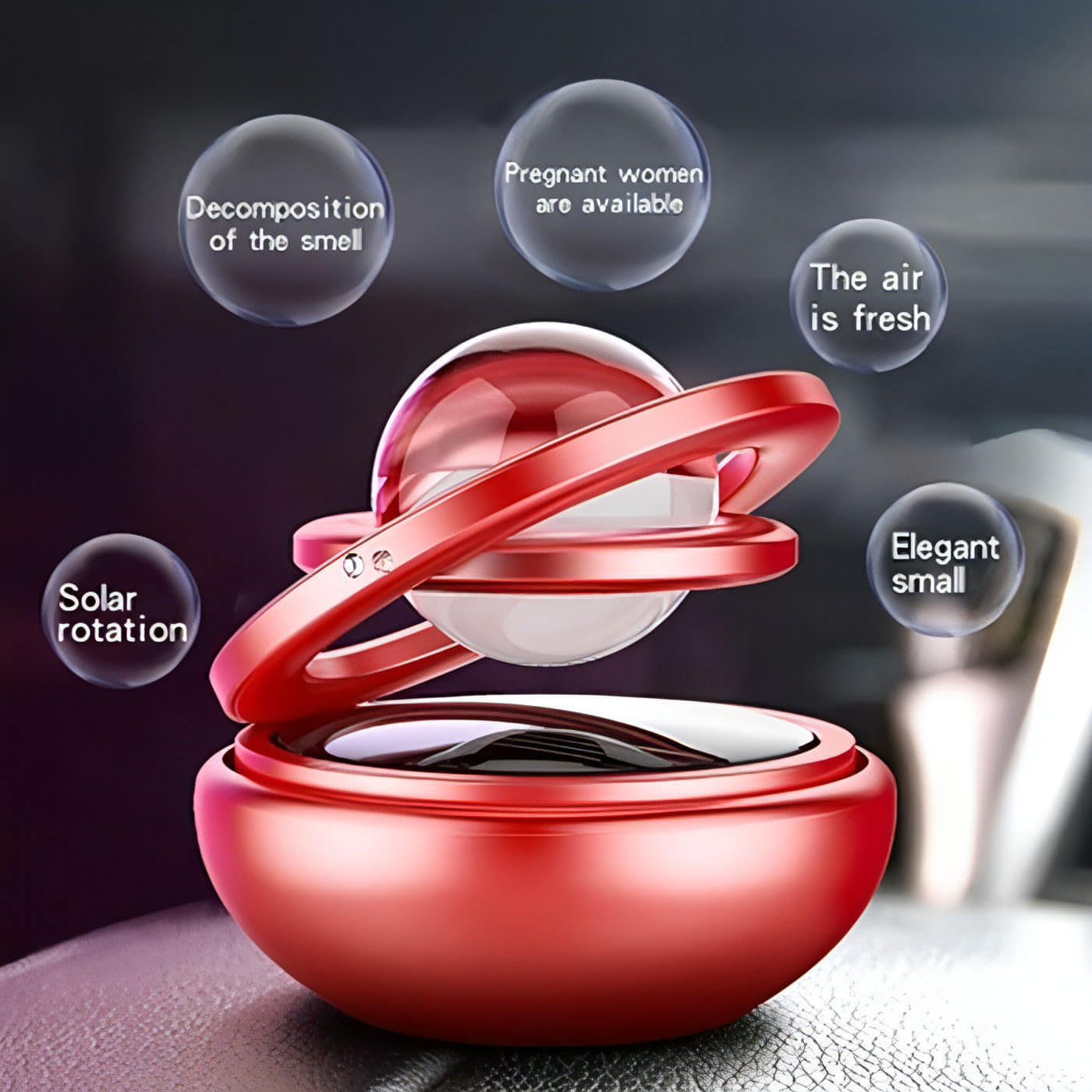 Car Aroma Diffuser Air Freshener - Solar Powered - noQMall