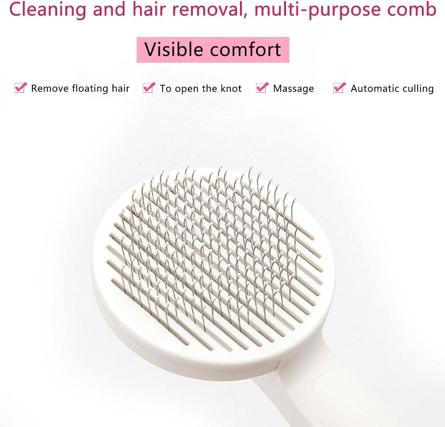 Effortless Pet Hair Removal Brush with Self-Cleaning Needle | No More Shedding Mess