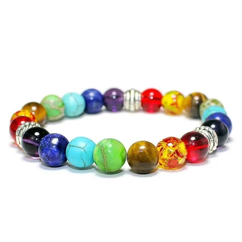 Classic 7 Beads Bracelet Natural Agates Bracelets Jewelry(Pack Of 2) - noQMall