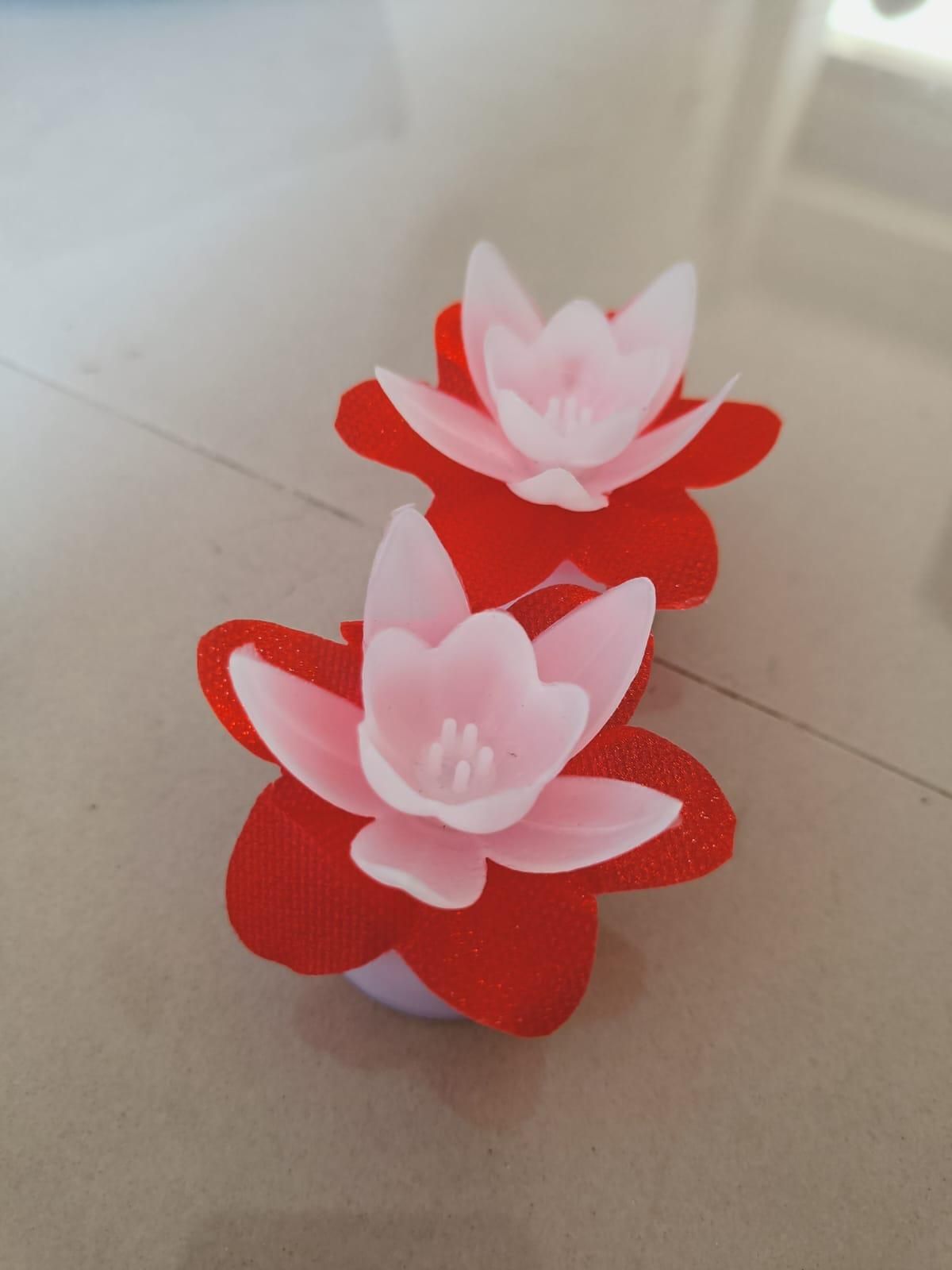 Lotus Flower LED Candles for Diwali & Home Decor (Pack of 4)
