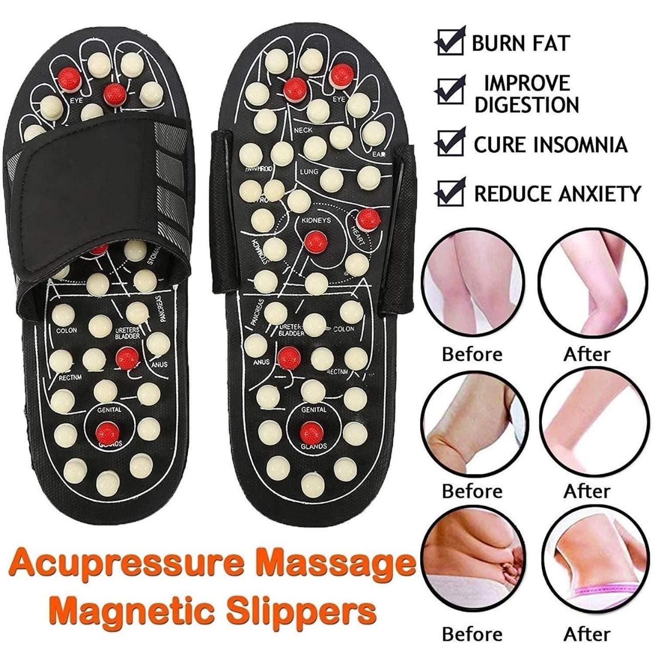 Acupressure & Magnetic Therapy Slippers for Pain Relief & Blood Circulation