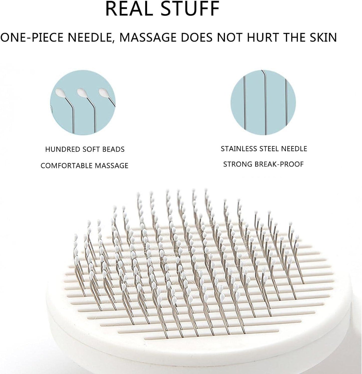 Effortless Pet Hair Removal Brush with Self-Cleaning Needle | No More Shedding Mess