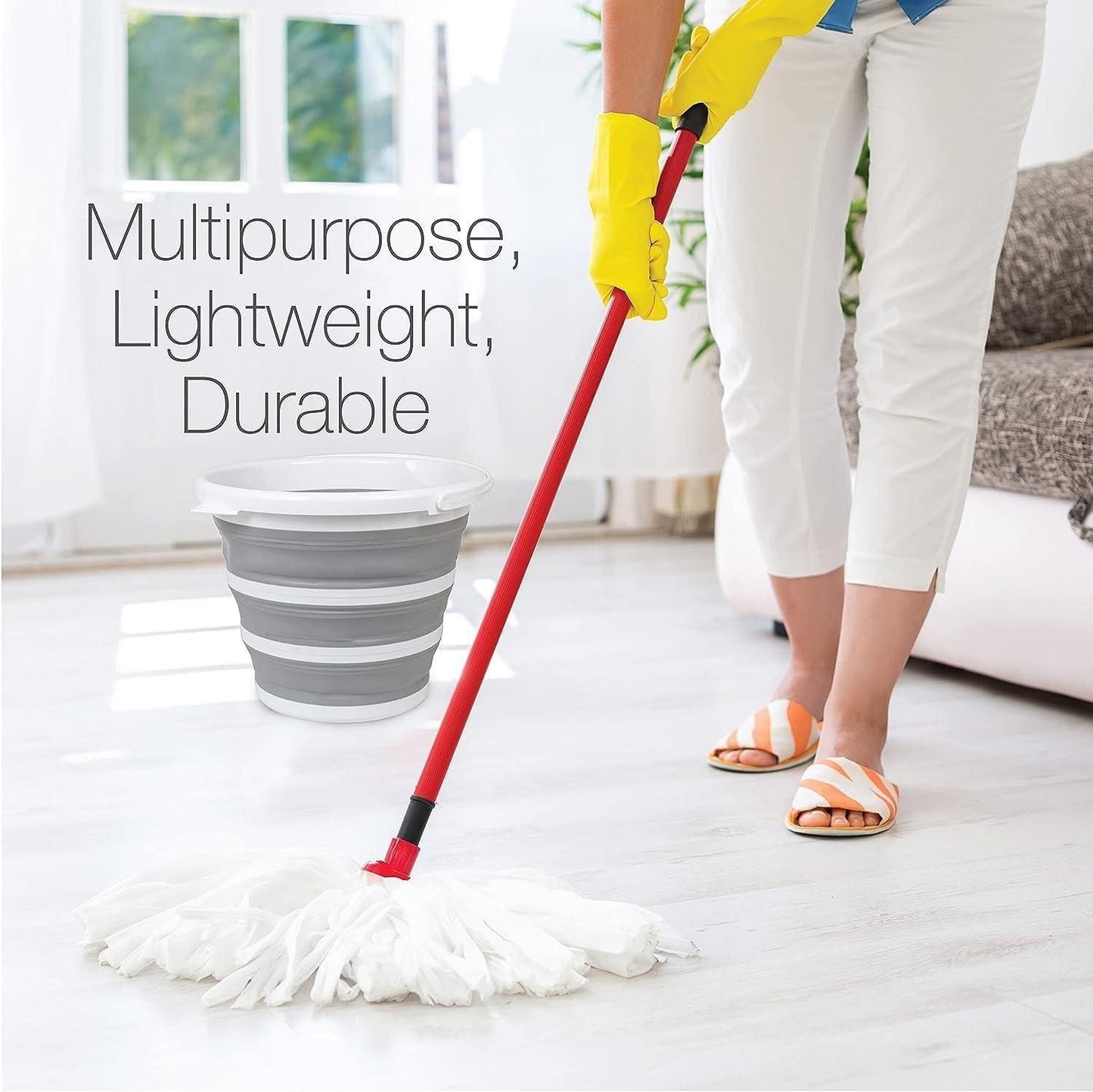 PVC Coated Collapsible Foldaway Bucket – 10L Portable Silicone Bucket