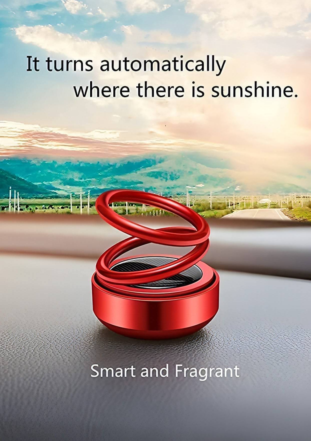 Car Aroma Diffuser Air Freshener - Solar Powered - noQMall