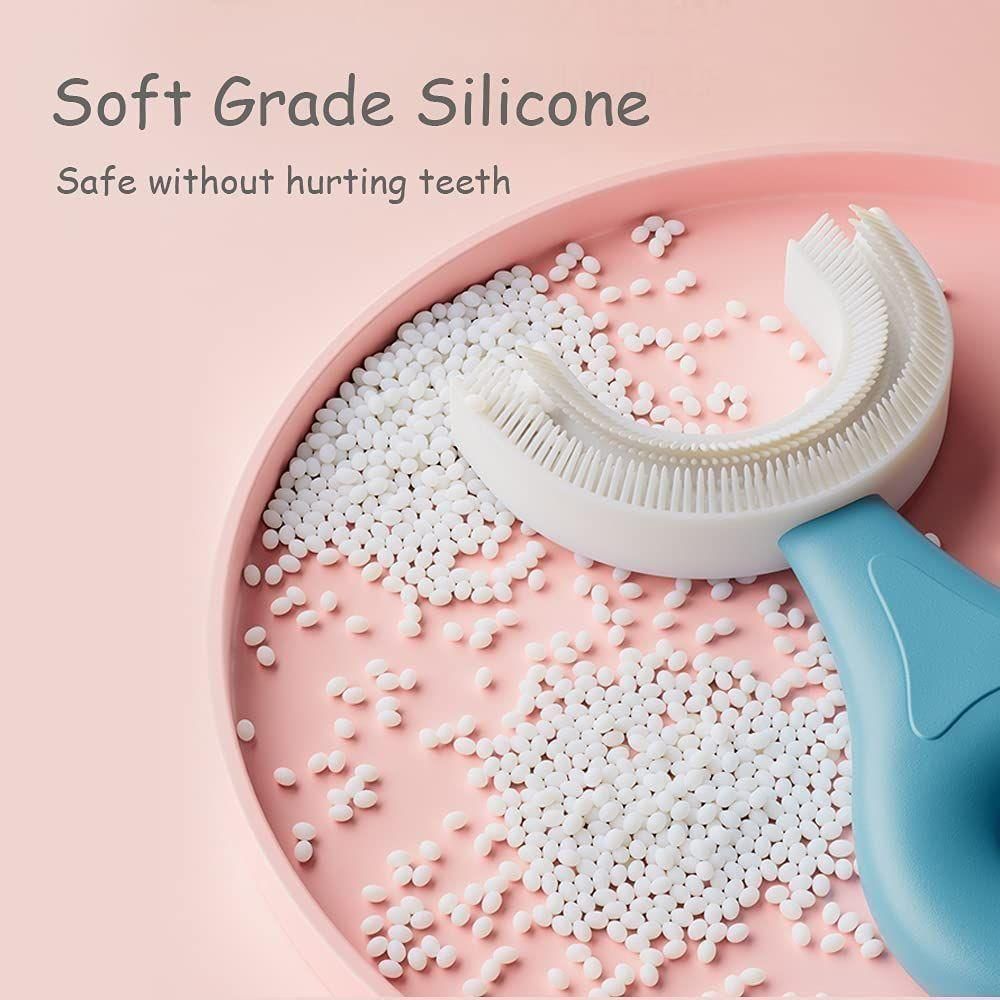 Brush- U Shaped Toothbrush for Silicone Infant Toothbrush For Mouth-Cleaning ( Pack of 2 ) - noQMall