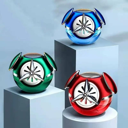 Solar-Powered Car Perfume with Auto Rotation Fan | Long-Lasting Fragrance