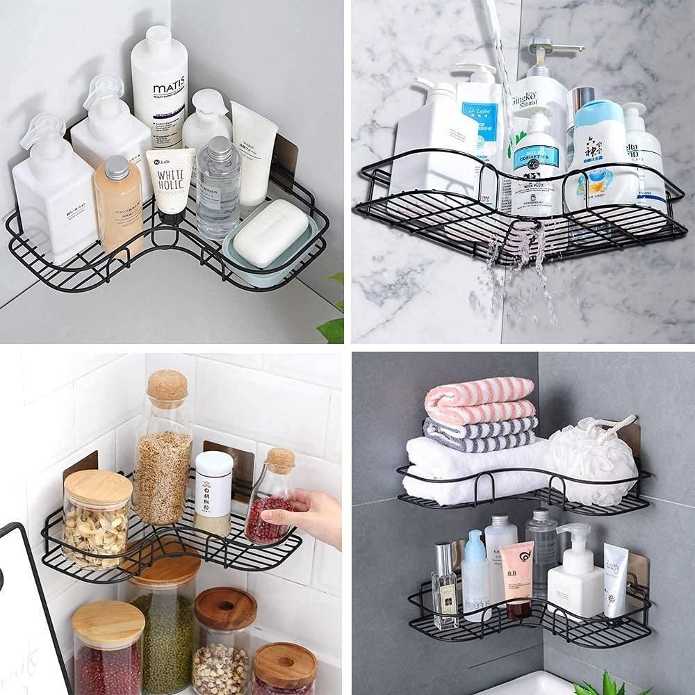 Transform Your Bathroom with Stylish Metal Corner Rack Shelves 🛁✨