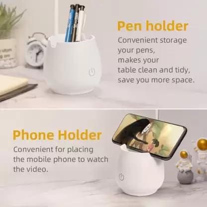 LED Rechargeable Desk Lamp with Pen Holder - Multicolor