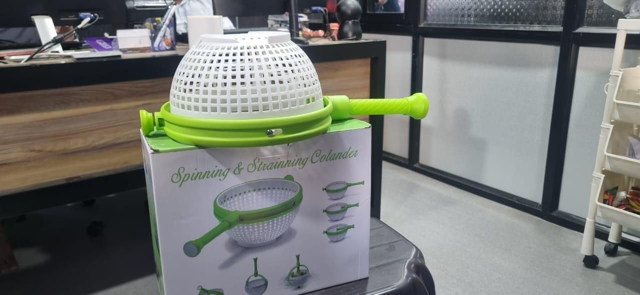 Salad Spinner & Drain Basket – Quick & Easy Lettuce Vegetable Spinner with Collapsible Handle