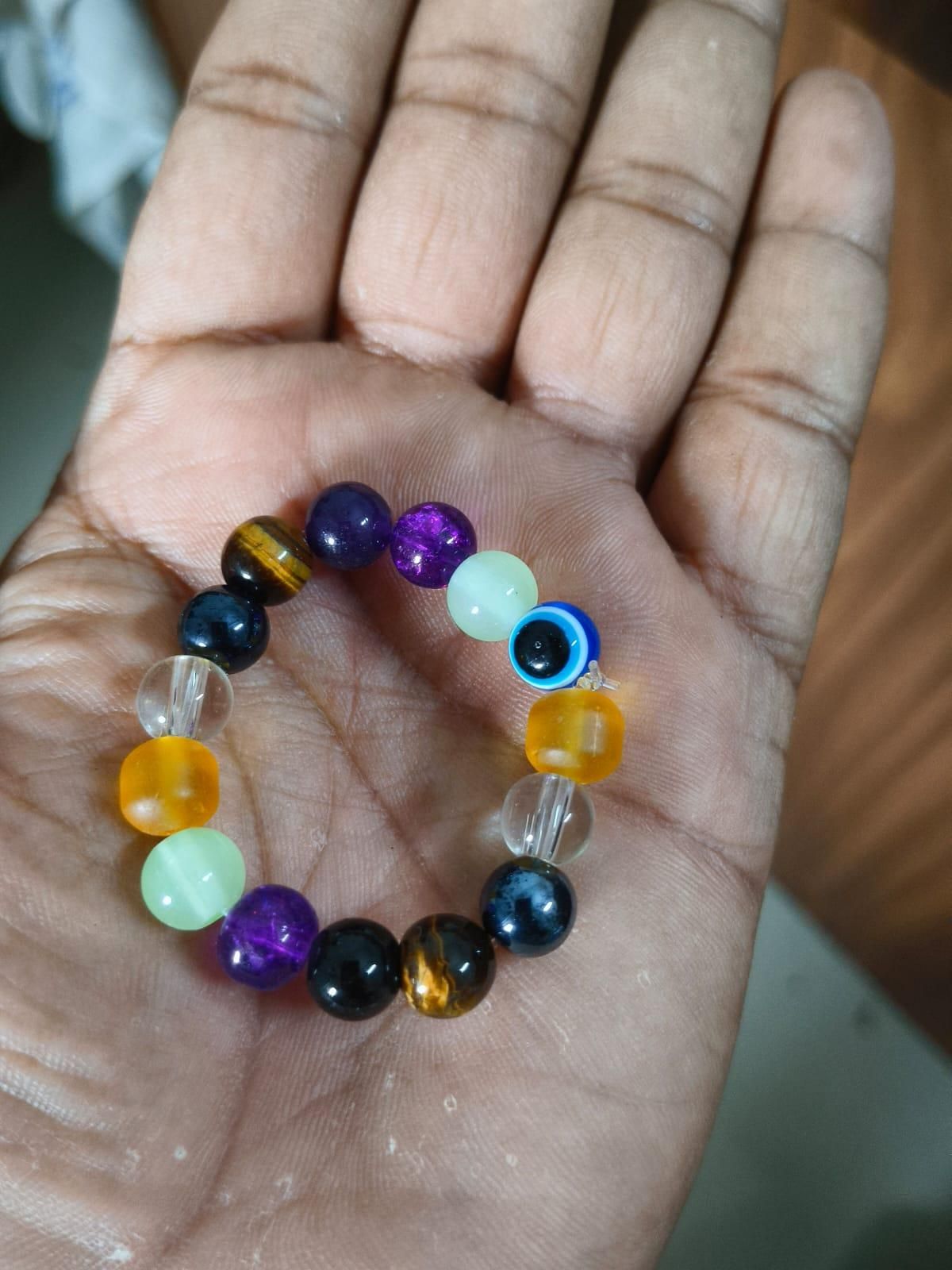 Natural Jade Round Beads Bracelet for Kids and Women - Pack of 2