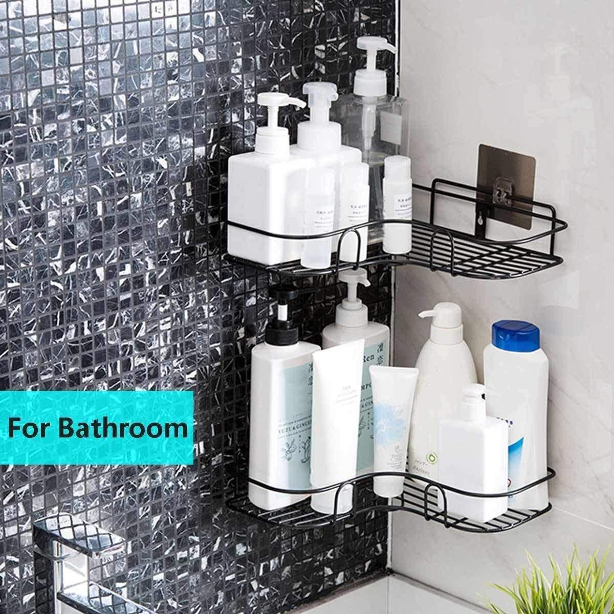 Transform Your Bathroom with Stylish Metal Corner Rack Shelves 🛁✨