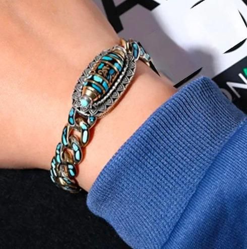 Six-Character Mantra Nine-Eyed Dzi Bead Bracelet – Unlock Spiritual Power for prosperity