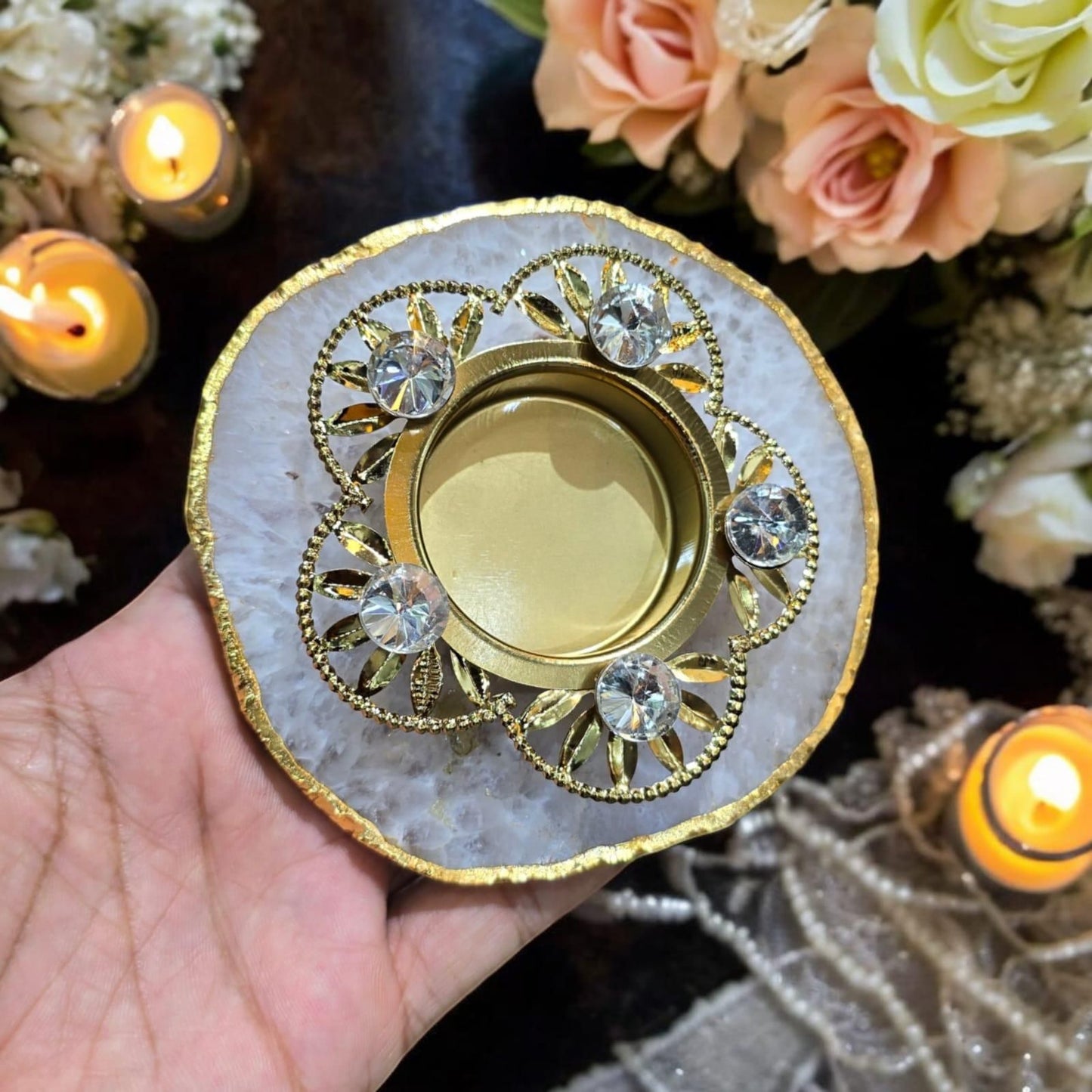 Divine Stylish Stone Diya for Pooja, Decor & Gifting