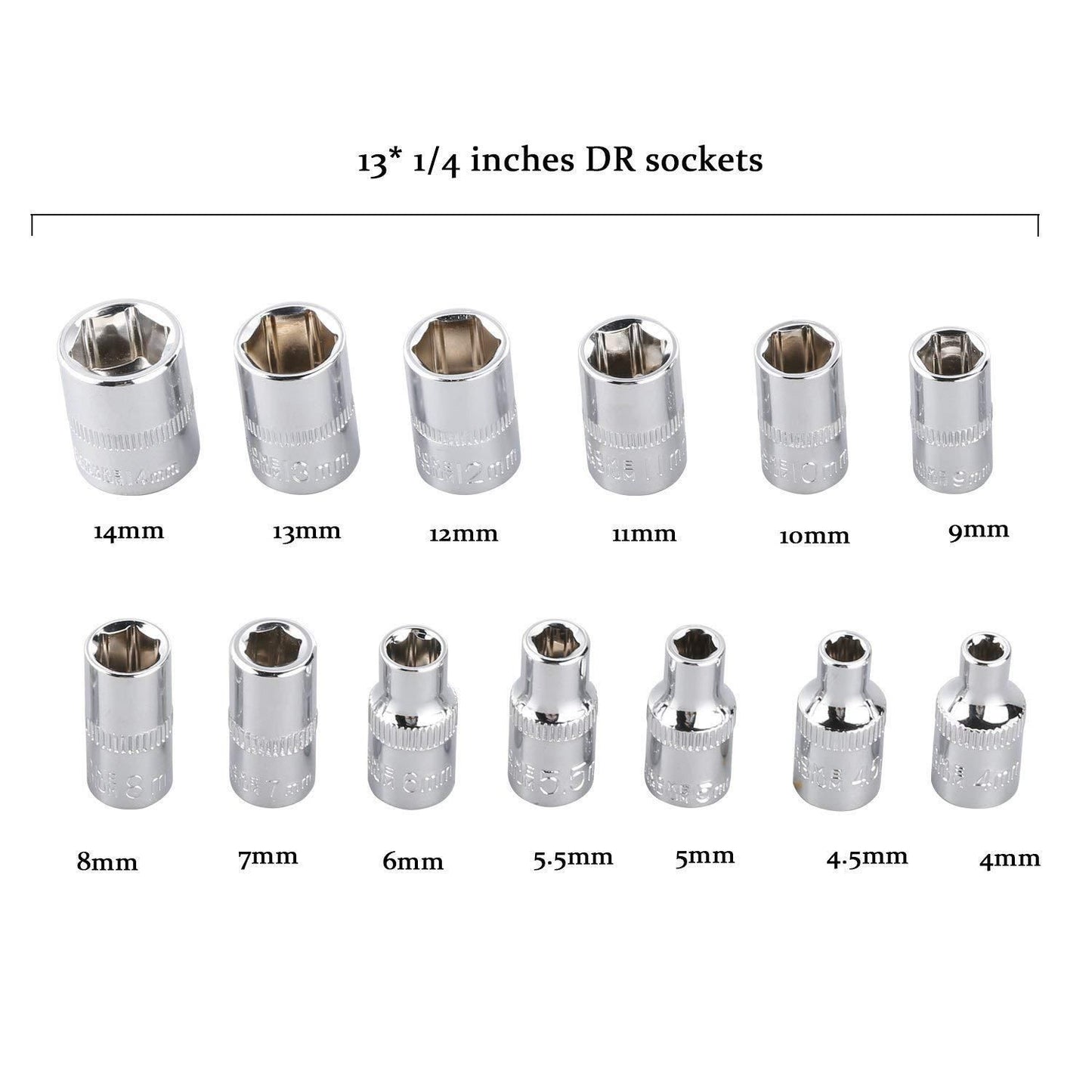 46-in-1 Multi-Purpose Combination Socket Tool Kit for DIY & Repair