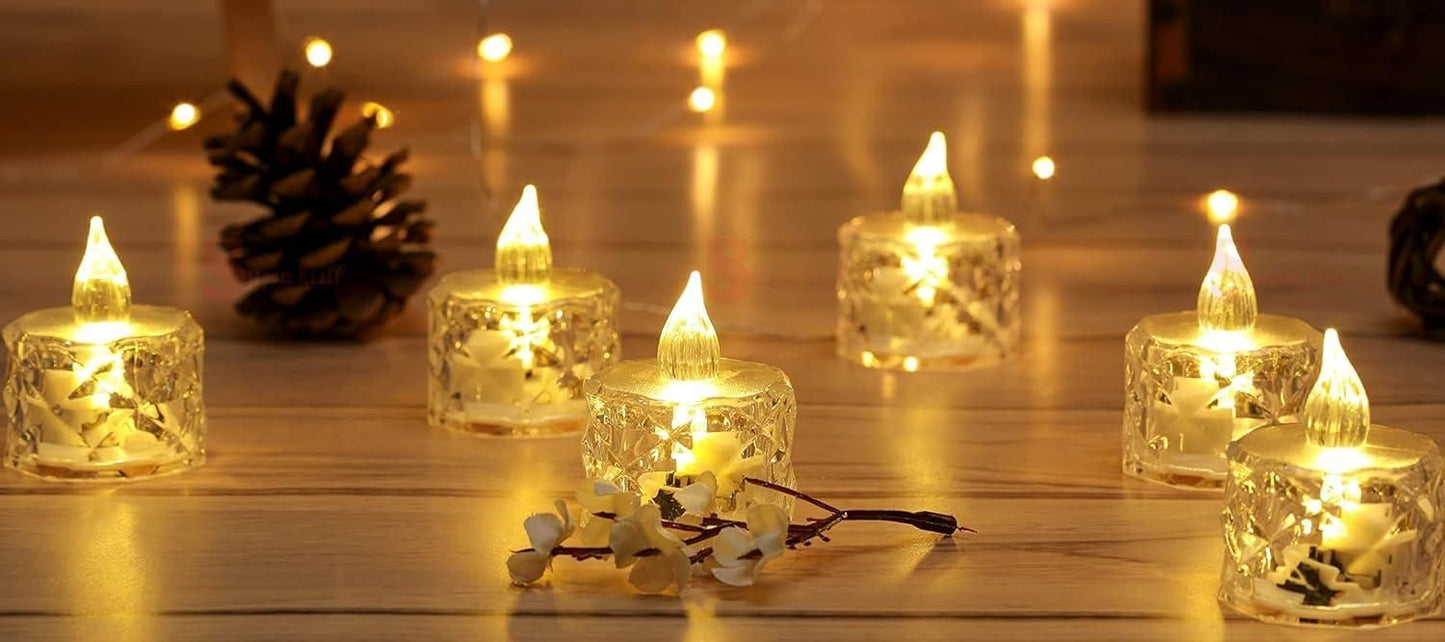 Bring Home Serenity with Flameless Crystal LED Candles for Festive Decor ✨