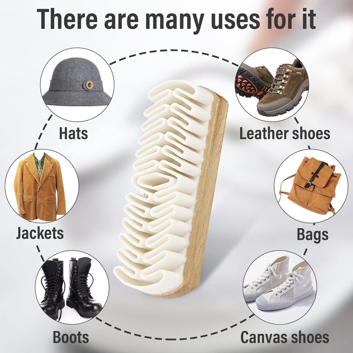 2 in 1 Shoe Cleaning Brush – Rubber Bristles for Effective Cleaning