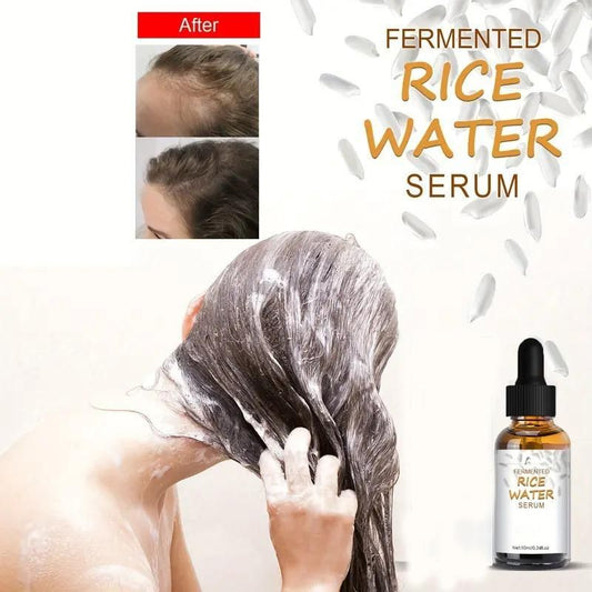 Organic Fermented Rice Water Serum - 10 ml for Hair Growth & Shine