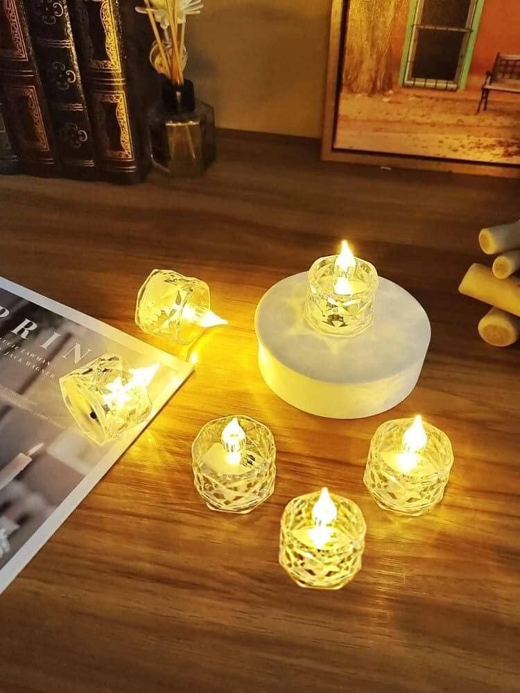 Bring Home Serenity with Flameless Crystal LED Candles for Festive Decor ✨